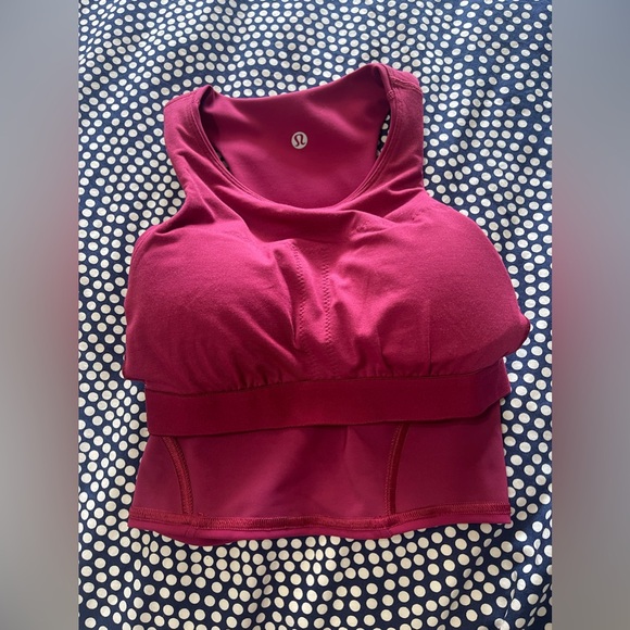 Lululemon Pomegranate Wunder Train Racerback Tank Top Wmn Size 0 - Picture 4 of 9